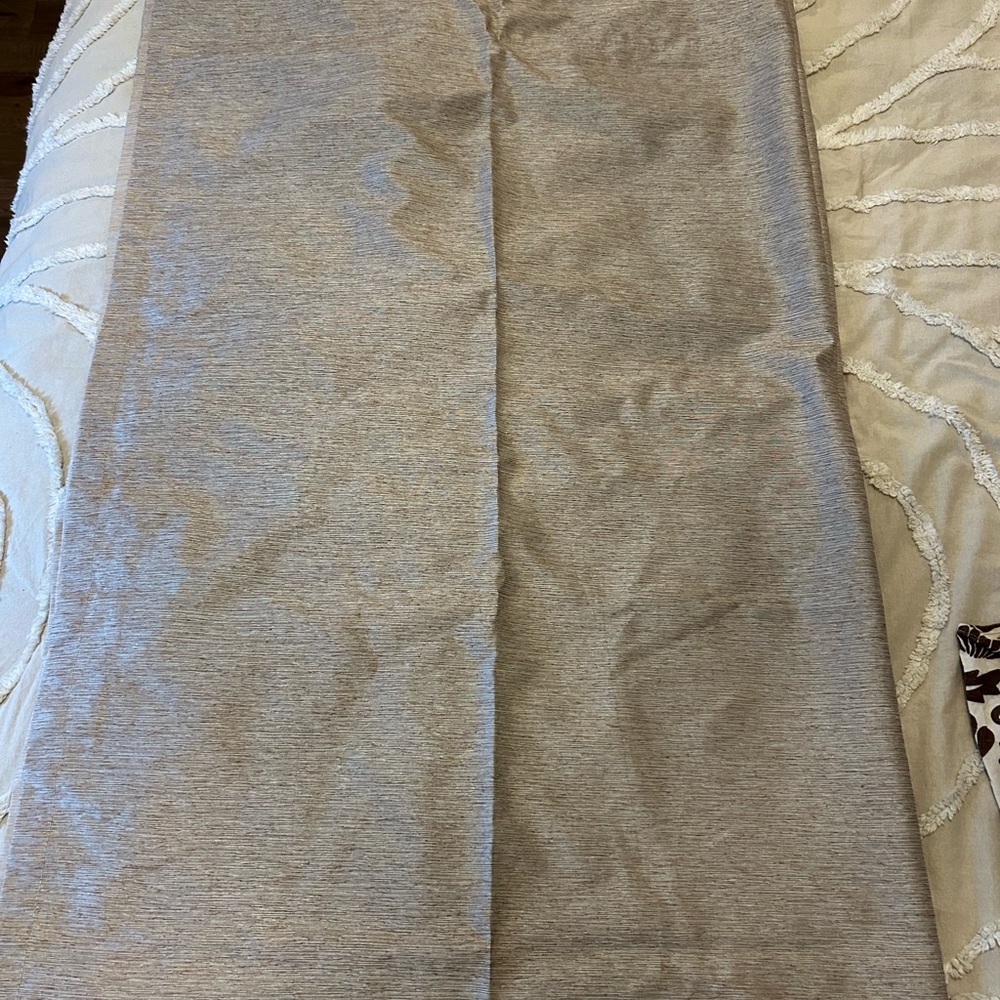 Neutral Beige Blackout Drapery Panel - Home Accents. Set of 2. 86L X 50W - Picture 2 of 5